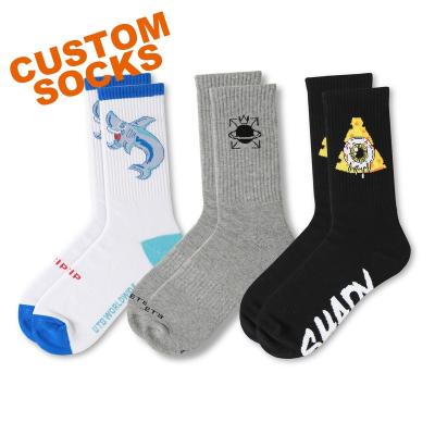 China Breathable Raylon 095 OEM Made Your Own Logo Sports Socks Personalized Athletic Socks Custom Gym Socks for sale