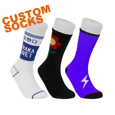 China Breathable Rayon 114 Custom Your Own Custom White Logo Skate Tube Sport Socks Cotton Sports Crew Mens Socks for sale