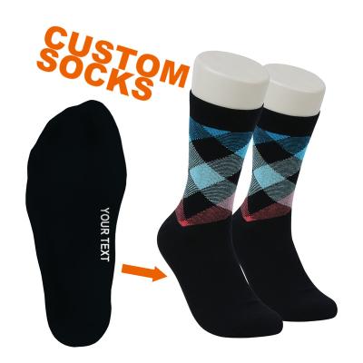 China QUICK DRY (RL) - 009 Designer Custom Custom Logo Meias Crew Cotton Dress Socks Mens Business Socks OEM for sale