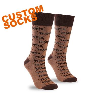 China QUICK DRY Rayon with famous luxury designer letter brand crew fashion logo socks women socks custom design socks for sale