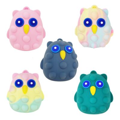 China Relieve Squeeze Magical Fidget Squeeze Squeeze Sensory Toys 3D Silicone Push Pops Bubble Relax Ball Relieve Strain Owl Dice Fidget Ball for sale