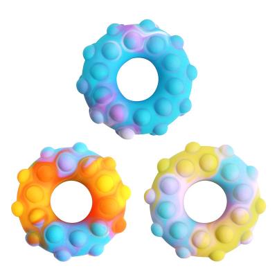 China Relieve Stress Squeeze Magical Restless Person Sensory Toys 3D Silicone Push Up Pops Ball Ring Ball Relieve Stress Fidget Bubble Relaxation Silicone Grip for sale