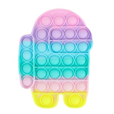 China Toy Silicone Rainbow Relieve Bubble Squeeze Push Squeeze Squeeze Toy Sensory Toy Kids Toys Children Effort Intellectual Educational Push Noise for sale