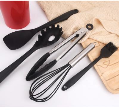 China Sustainable Kitchen Egypt Cooking Tools Instruments Kitchen Tableware Cocina Accessories Non Stick Kitchen BBQ Grill Tongs Set Silicone for sale