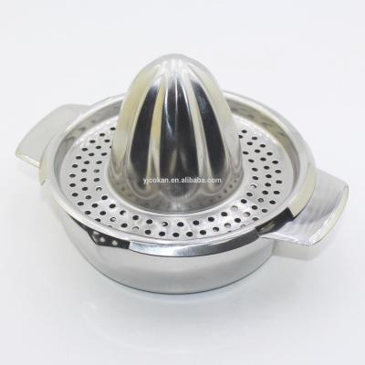 China Kitchen Accessory Tools Stainless Steel Juice Bowl Sieve Strainer Squeezer Fruit Lemon Manual Squeezing Orange Squeezer for sale