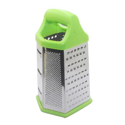 China Amazon Kitchen Instrument Vegetable Shredder Viable Red Green Fine Red Green Garlic Ginger Vegetable 4 Sided Carrot Grinding Grater for sale