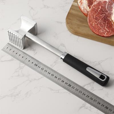 China Durable Multi Functional Long Handle Aluminum Alloy Food Grade Tools Mallet Press Heavy Duty Kitchen Hammer Meat Tenderizer for sale