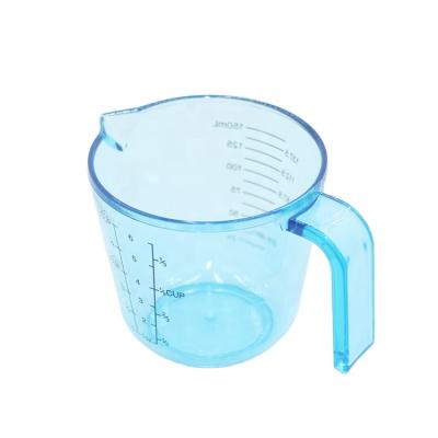 China Viable High Quality Smart Blue Transparent Tools Scale Cake Around 150ml All In One Baking Measuring Cup Plastic Kitchen for sale