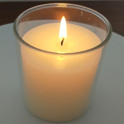 China Home Decoration High Clear Borosilicate Heat Resistant Glass Candle Jar Covered With Wood for sale