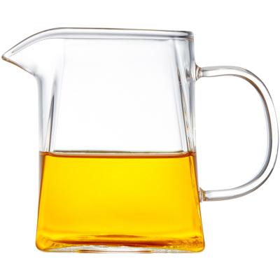 China 350ml/500ml/750ml/900ml Viable Clear Glass Jug Heat Resistant Glass Teapot For Tabletop Fruit Drink Tea for sale