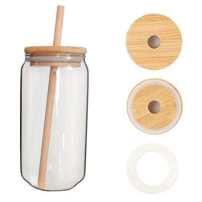 China With Straw Hole Diameter 70mm Wholesale Bamboo Lids With Straw Hole For Mason Jar Beer Can Glass for sale