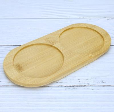 China Eco-friendly Bamboo Wood With 2 Holes Inner Tray For Flavoring Bottle Holder for sale