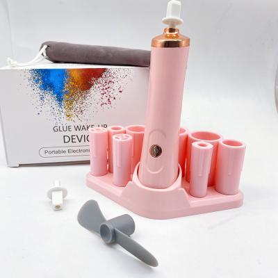 China Reusable Automatic Wick Tool Kit Electric Wake Up Glue Device Mixer Adhesive White/Black Shaker For Eyelash Extension Pink Glue Shaker for sale