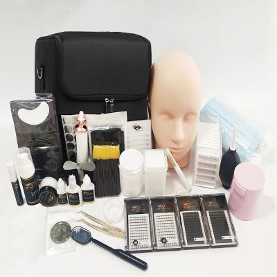 China Wholesale Delicate Full Lash Extension Kit With Make Up Bag Private Label Mink Lash Kit Supplier Custom Beginners Eyelash Kit For for sale