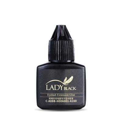 China Hot Selling Custom Logo Lady Black Glue 10ml 5ml Private Label 0.5-1 Second Dry Glue H7.3cm*L3.2cm*W2.5cm 8 Week Keep Eyelash Extensions for sale