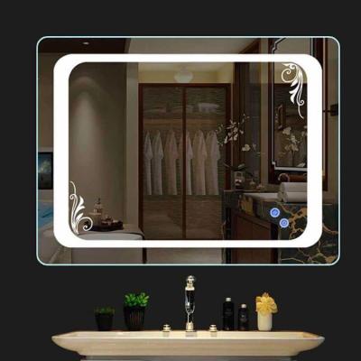 China New Arrivals Custom Lighted Modern Anti Fogging Rectangle Led Vanity Bathroom Mirror With Light for sale