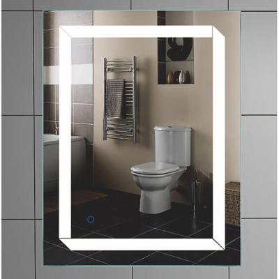 China Newcomers Lighted Customize Modern Fogless Lighted Rectangle Led Lighted Bathroom Mirror With Magnifier for sale