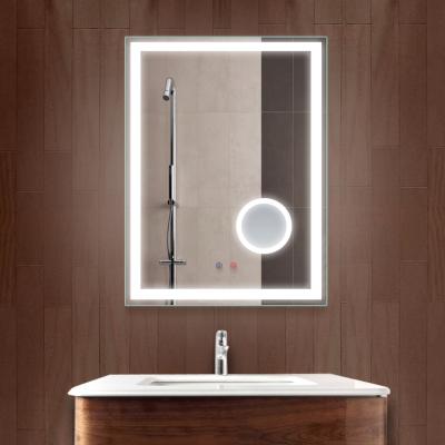 China 2022 New Arrival Modern Bathroom Mirror Barber Shop Furniture Lighted Wall Mounted Mirror With LED Lights for sale