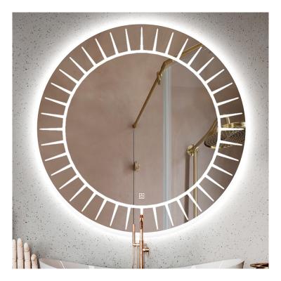 China 2021 Wholesale Best New Factory Product Touch Design Circle Lighted Led Light Bathroom Mirror for sale