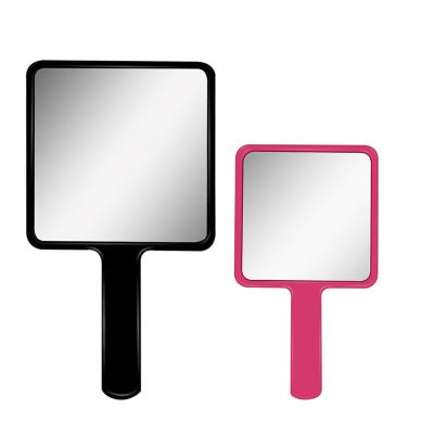 China High Custom Face Mirror Makeup List Plastic Hand Held Beauty Mirror ABS Mirror for sale