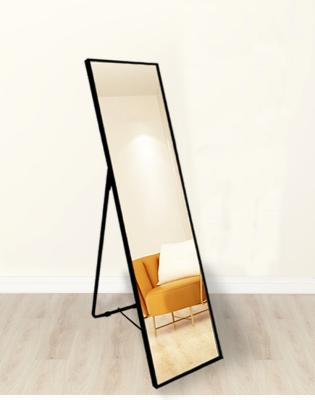 China Custom New Design Beauty Aluminum Alloy Modern Floor Mirror Full Mirror for sale