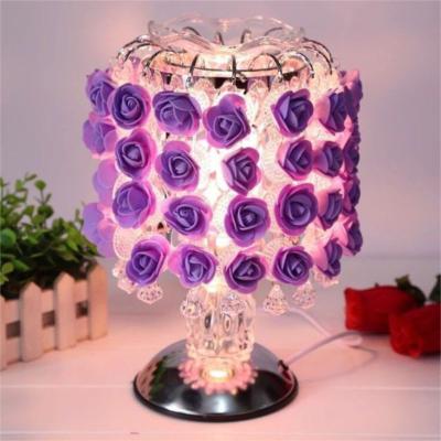 China Modern wholesale wedding roses incense lamp rose girl bedroom incense lighting lamp creative bedside lamp for sale