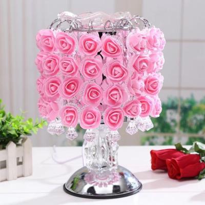 China Modern Wedding Roses Madden Lamp Rose Girl Bedroom Incense Lighting Lamp Creative Bedside Lamp for sale