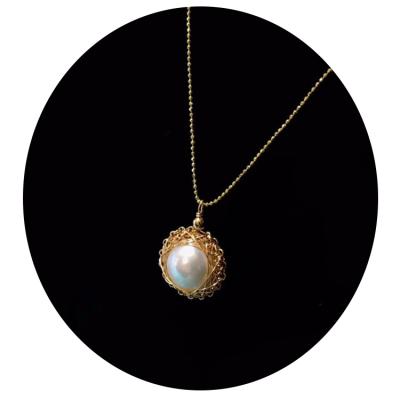 China None Fade Pendant Jewelry Gold Plated 925 Silver Thread Pearl For Women Charms Pendants Freshwater Pearl Flower Claw Setting KYL-JSP009 for sale