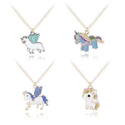 China Fade Lovely Colorful Enameled Animal Lucky Unicorn Charm Pendant No Series for sale