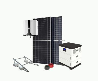 China Microgrid fuera de la red eficiente con almacenamiento LFP 8kw 14kwh AC 1fase 220V salida en venta