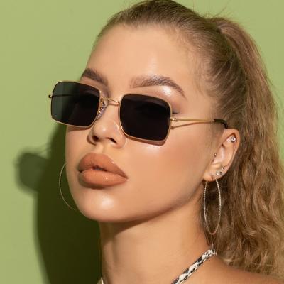 China New Fashion Vintage Sunway Eyewear Women's Metal Square Sunglasses Small Square Sunglasses For Men for sale