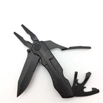 China MULTI FUNCTIONAL Multitool Pliers Tactical Multitool for Men with Pliers /Screwdriver, Black Ballistic Nylon Sheath Combat Knife Custom LOGO for sale