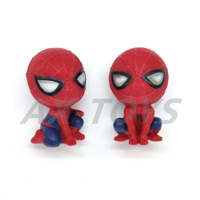 China Cheap Anime PVC Action Figure Crouching Pose Spiderman Collection Gift Customized 2pcs Model Toy Hot Sell Wholesale Cartoon Toy for sale