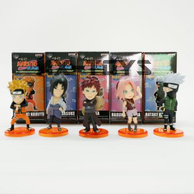 China Five Piece Cartoon Toy Figure Model Collection Gift Customized Style Uzumaki Hatake Kakashi Uchiha Sasuke Gaara Haruno Sakura Cute for sale