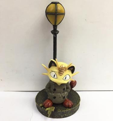 China MODEL TOY Meowth Street Lamp Anime Figure Push-Monday Action Number Cartoon Model Toy Collection Gift Customized for sale