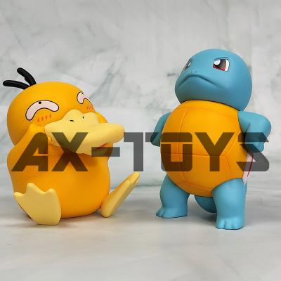 China MODEL TOY Haughty Squirtle Shy Psyduck Anime Figure Push-Monday Action Number Cartoon Model Toy Collection Gift Customized for sale