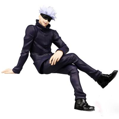 China Cartoon Toy High Quality PVC Model Collection Gift Customized Sitting Pose Gojo Satoru Jujutsu Kaisen Anime Action Number for sale