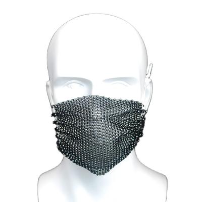 China Face Mask Earloop OEM Party Mask With Rhinestone For Wholesales for sale