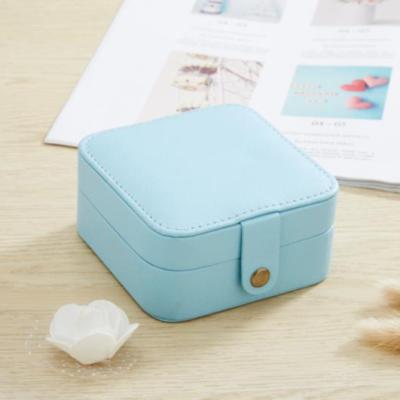 China Classic Vintage Women Girls Women's Portable Jewel Organizer Case PU Leather Luxury Jewelry Packaging Gift Boxes Travel Jewelry Box for sale