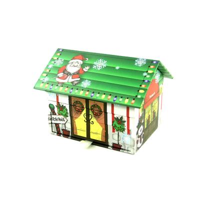 China Handmade Wholesale Luxury Christmas Logo Designs Packaging Paper House Shape Decorative Custom Gift Box for sale