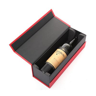 China Closure Gift Box Specialty Handmade Fancy Magnetic Paper With Gold Logo Hot Stamping Wine Packaging Box for sale