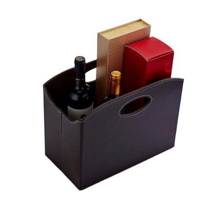 China Eco-friendly Top Grade Storage Box PU Leather Waterproof Storage Box for sale