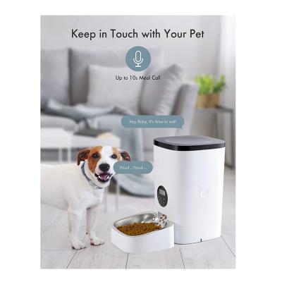 China Tuya Automatic Pet Smart Driver 6L White Flexible Feeding Version 6L Power Supply White Dual Timer For Home Pet Room for sale