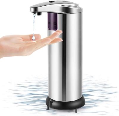 China New Creative Round Infrared Foam Soap Dispenser Knob Stainless Steel Automatic Toucless Soap Dispenser For Bathroom Kitchen for sale