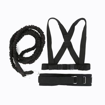 China Bodybuilding Fitness Equipment Exercise Track Field Running Explosive Force Jumping Resistance Belt Training Double Rope Pull Rope for sale