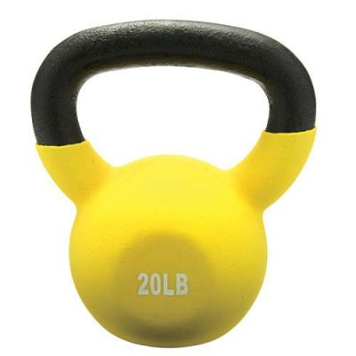 China Commercial Use Features Portable Gym Color Plastic-Dipped Cast Iron Rubber Dumbbell Smooth Vinyl Coated Kettlebell for sale