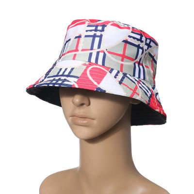 China 2022 Unsexi Plaid Bucket Hat Beach Casual Bucket Hat Khaki for sale