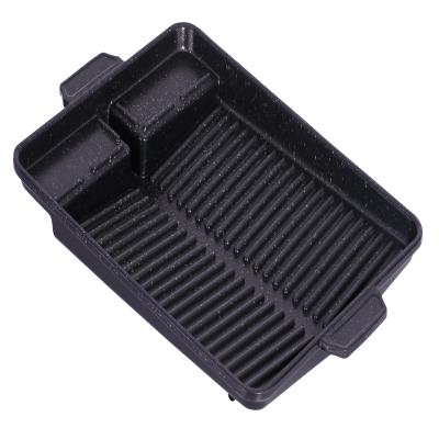 China Korea Style Stovetop Use Easily Cleaned Non-Stick BBQ Dish,Korea Style BBQ Grill Dish Pan for sale