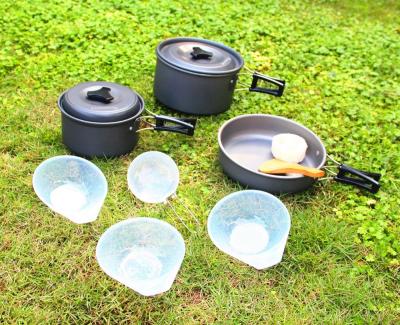 China Easy Clean Portable Cookware Camping Pot , Aluminum Folding Outdoor Use Pan for sale