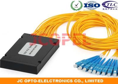 China Passive Optical Splitter 1 In 16 Out ODF Black Box With SC PC Connector for sale